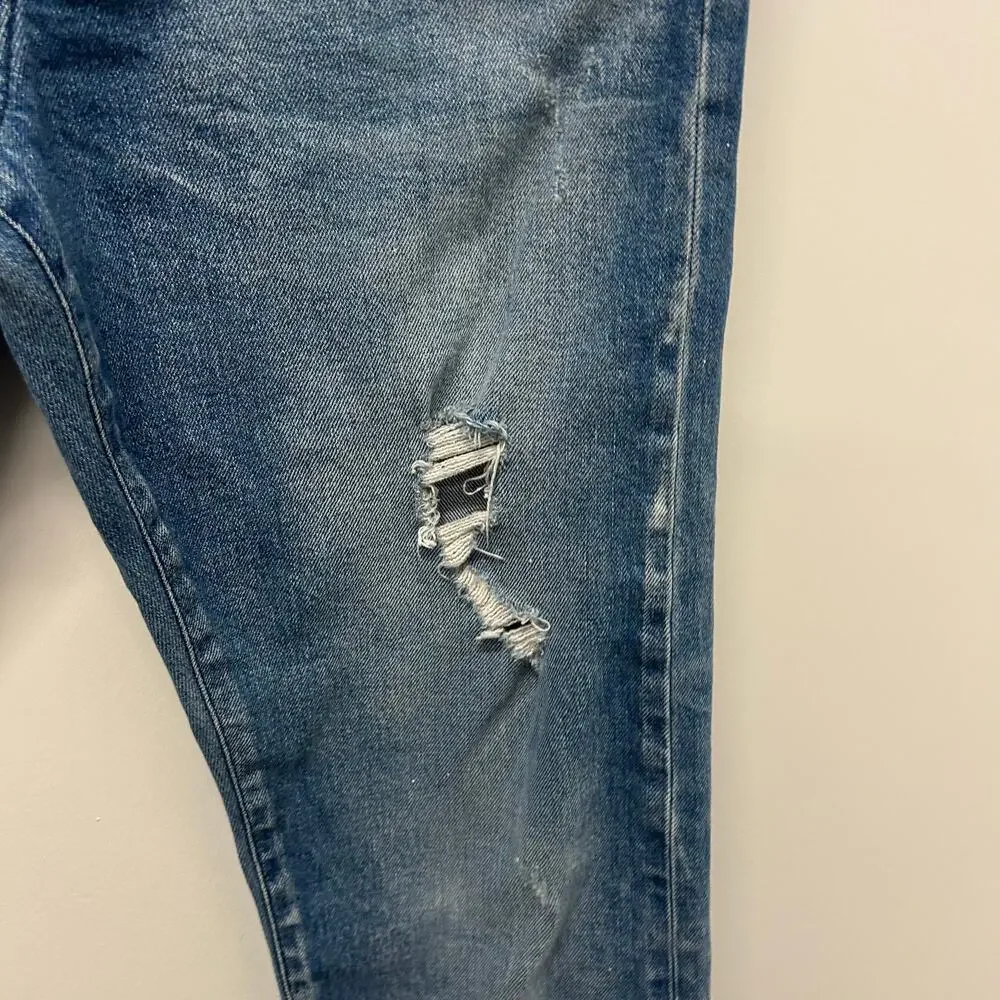John Elliott Cast 2 Jeans Sz 33 Distressed Slim Denim Indie Streetwear Edgy Luxe